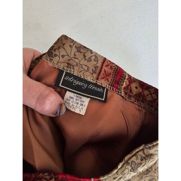 Intriguing Threads Women's Multicolor Elastic Waist Acetate Maxi Skirt Size 4 - Picture 4 of 4